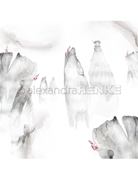 Alexandra Renke Cardstock de una cara 30,5x30,5 cm, Wichtel am Felsen