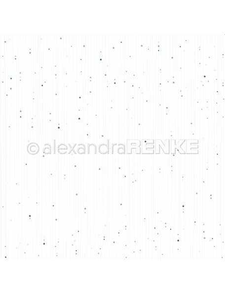 Alexandra Renke Cardstock de una cara 30,5x30,5 cm, Sternenstreifen eisblau
