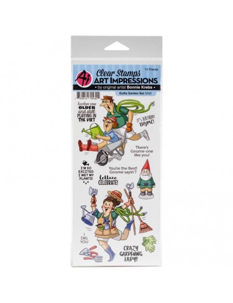 Art Impressions Work & Play Clear Stamps, Gotta Garden