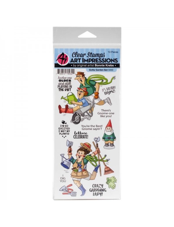 Art Impressions Work & Play Clear Stamps, Gotta Garden