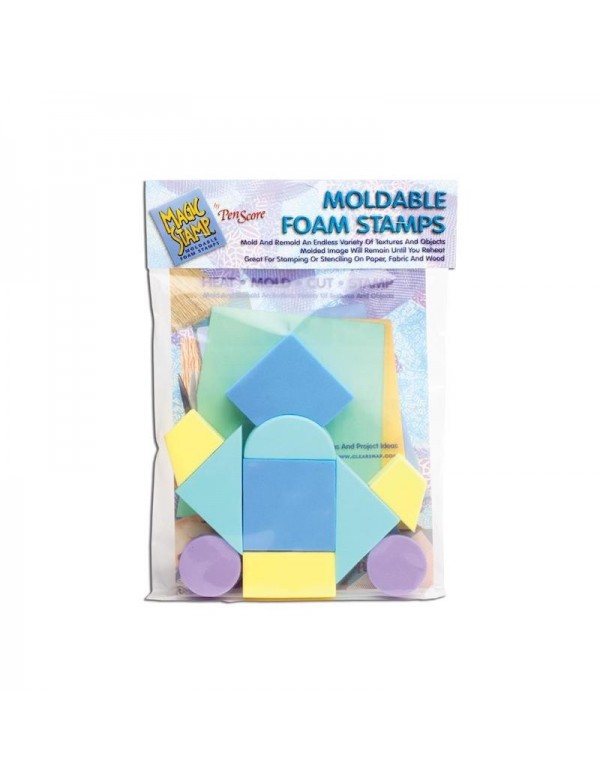Clearsnap Magic Stamp Sellos de espuma moldeable 10, Formas Geometricas/Geometric