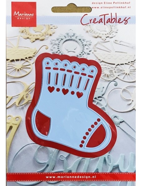 Marianne Design Creatables Troquel Calcetín de bebé, 2.5"X3"  