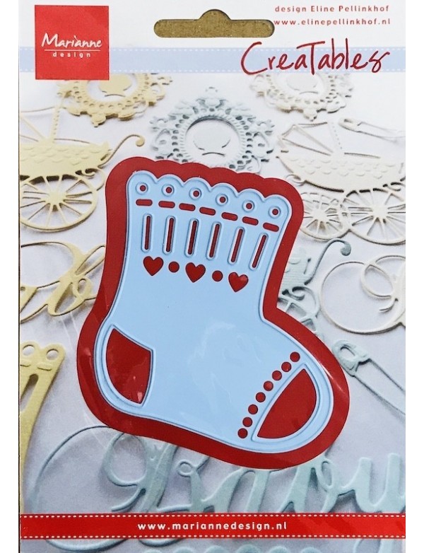 Marianne Design Creatables Troquel Calcetín de bebé, 2.5"X3"  
