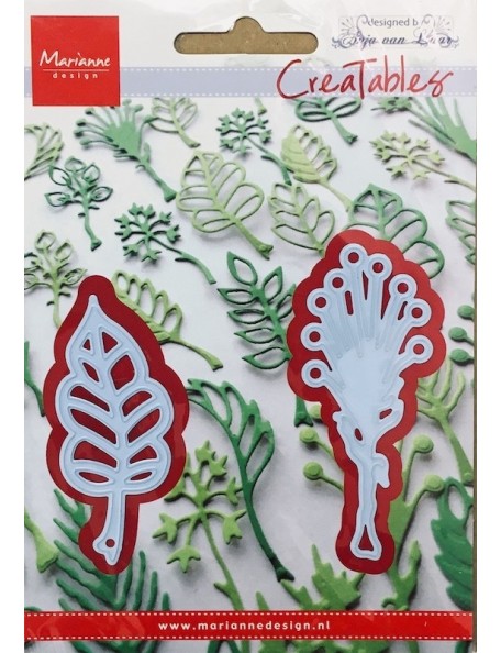 Marianne Design Creatables Troquel Hojas de Anja's 3, hasta 2.5"X1"  