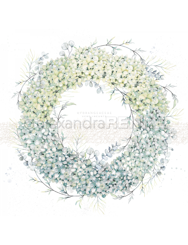 Alexandra Renke, corona de hortensias/Hortensien-Kranz