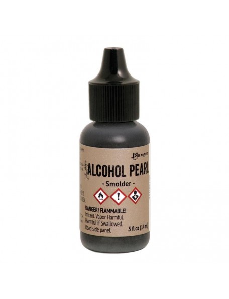 Tim Holtz Alcohol Pearls .05oz, Smolder