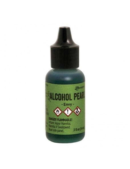 Tim Holtz Alcohol Pearls .05oz, Envy