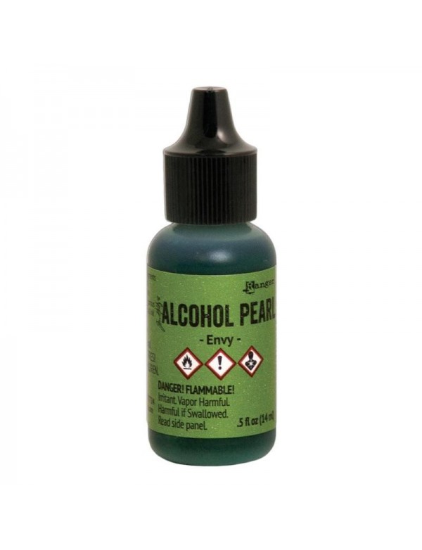 Tim Holtz Alcohol Pearls .05oz, Envy