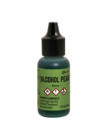 Tim Holtz Alcohol Pearls .05oz, Envy