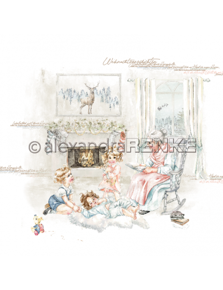 Alexandra Renke Cardstock una cara 30,5x30,5 cm, Weihnachtskinder Es war einmal