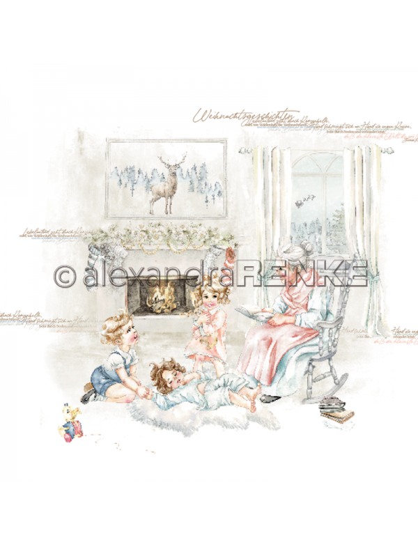 Alexandra Renke Cardstock una cara 30,5x30,5 cm, Weihnachtskinder Es war einmal