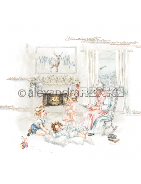Alexandra Renke Cardstock una cara 30,5x30,5 cm, Weihnachtskinder Es war einmal