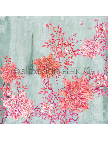 Alexandra Renke Cardstock una cara 30,5x30,5 cm, Winterbirds Amaryllis
