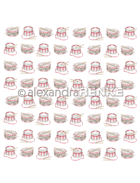 Alexandra Renke Cardstock una cara 30,5x30,5 cm, Weihnachtskinder Rapport Trommel