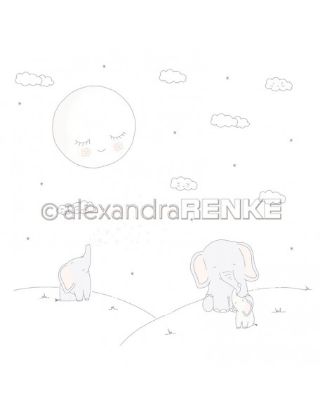 Alexandra Renke, Baby Elefanten auf dem Huegel