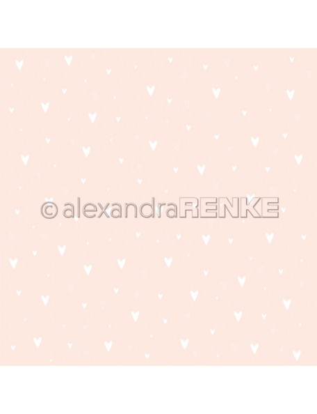 Alexandra Renke, Weiße Herzen auf Rosa