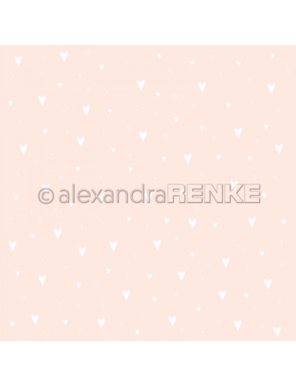 Alexandra Renke, Weiße Herzen auf Rosa