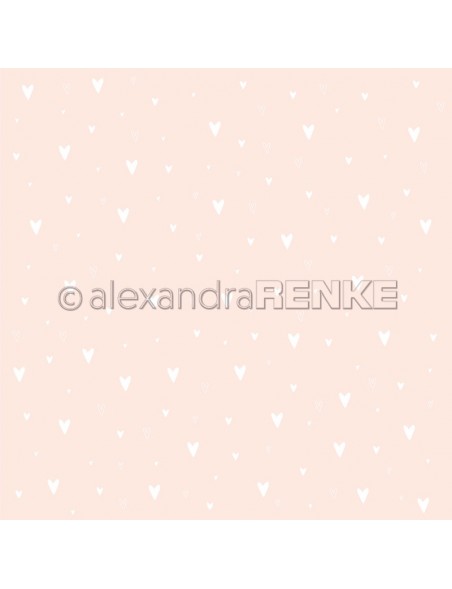 Alexandra Renke, Weiße Herzen auf Rosa