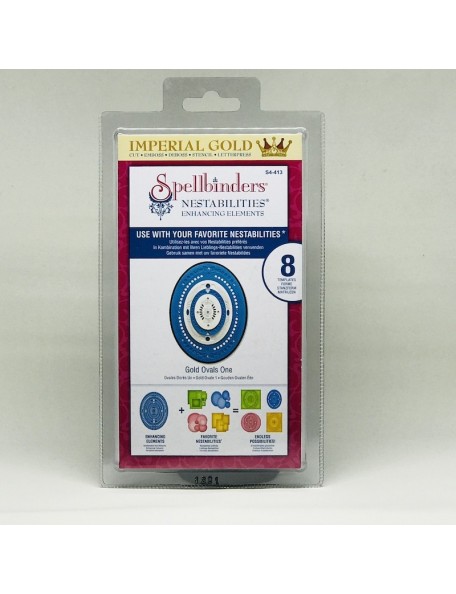 Spellbinders Nestabilities Enhancing Elements Troquel, Gold Ovals 1   DESCATALOGADO