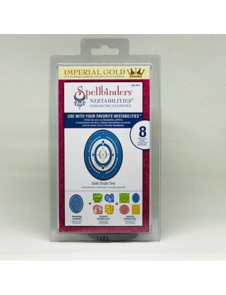 Spellbinders Nestabilities Enhancing Elements Troquel, Gold Ovals 1   DESCATALOGADO