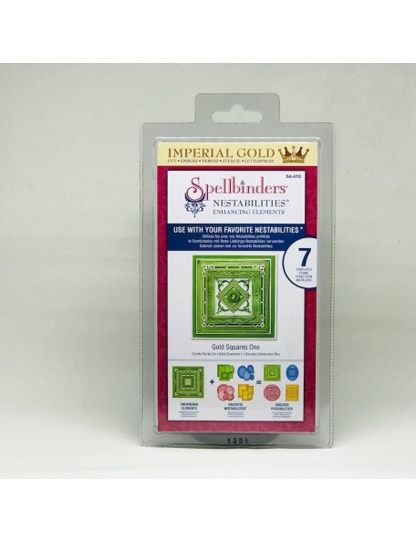 Spellbinders Nestabilities Enhancing Elements Dies, Gold Squares 1	