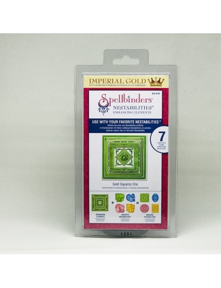 Spellbinders Nestabilities Enhancing Elements Dies, Gold Squares 1	