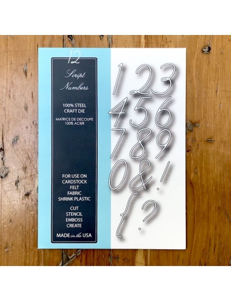 Memory Box Troquel Script Numeros Style 98905