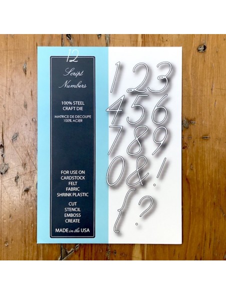Memory Box Troquel Script Numeros Style 98905