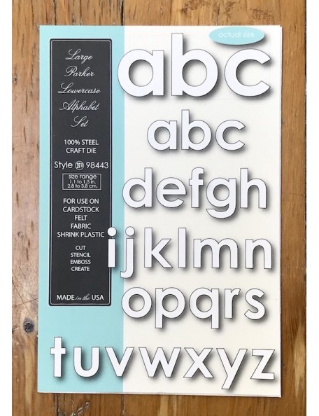 Memory Box Troquel Large Parker Lowercase Alphabet Style 98443