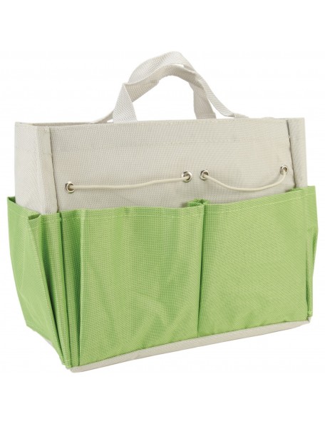 Allary Project Tote 9.5"X8.5"X5" Lime & Ecru