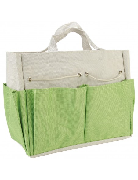 Allary Project Tote 9.5"X8.5"X5" Lime & Ecru