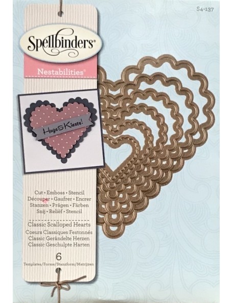 Spellbinders Nestabilities Dies Classic Scallop Hearts 