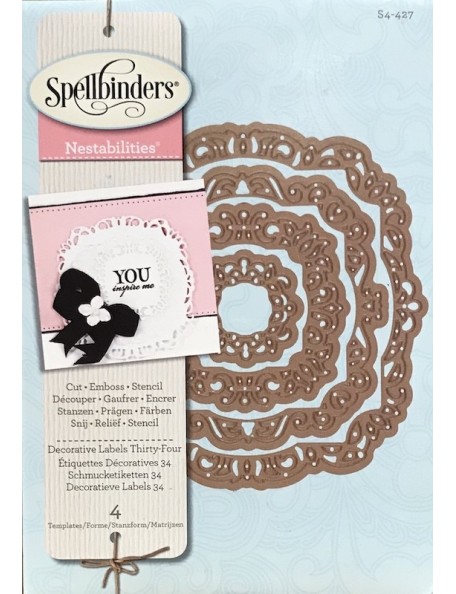 Spellbinders Nestabilities Decorative Elements Dies Labels 34