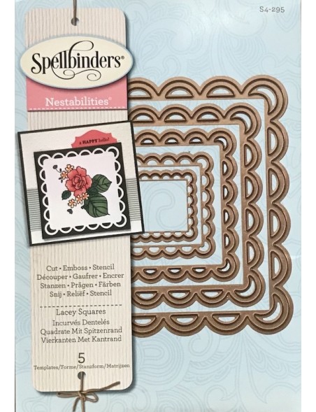 Spellbinders Nestabilities Decorative Elements Dies Lacey Squares  