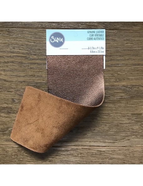 Sizzix Metallic Cuero de Vacuno 3"X9" Bronze