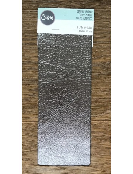 Sizzix Metallic Cowhide Leather 3"X9" Gunmetal