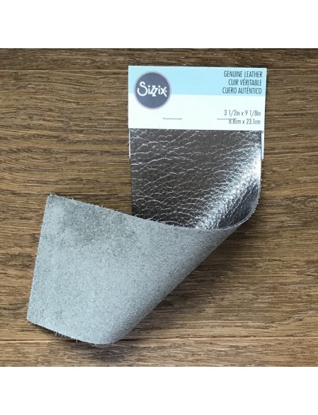 Sizzix Metallic Cowhide Leather 3"X9" Gunmetal
