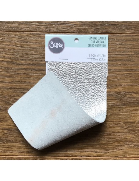 Sizzix Metallic Cowhide Leather 3"X9" Silver