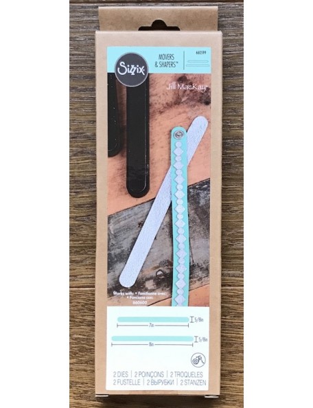 Sizzix Movers & Shapers Magnetic Dies By Jill MacKay Leather Bracelets 2/Set