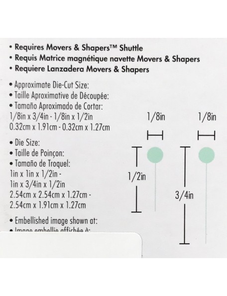 Sizzix Movers & Shapers Magnetic Die W/Thinlits By Jill Mac Button Holes