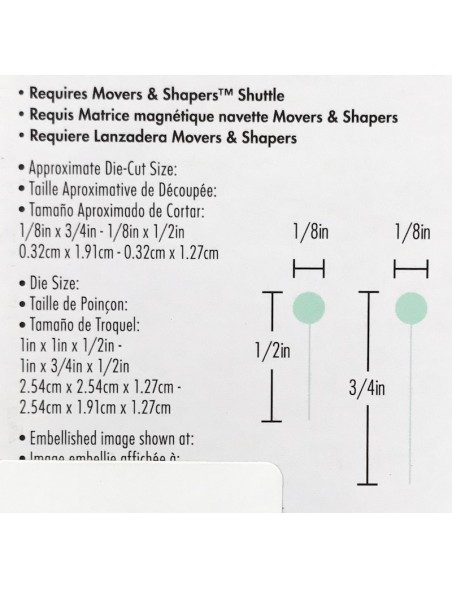 Sizzix Movers & Shapers Magnetic Die W/Thinlits By Jill Mac Button Holes