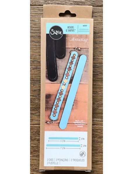 Sizzix Movers & Shapers Magnetic Dies By Jill MacKay Leather Bracelets 2/Set