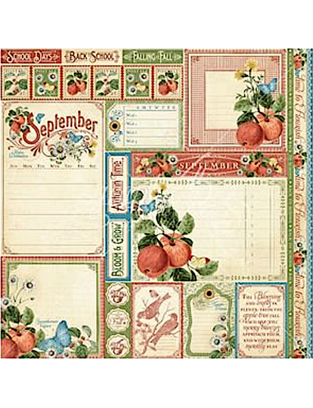 Graphic 45 Time To Flourish, September Cut Apart