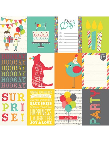 Simple Stories Let's Party, 3x4 Journaling Card Elements
