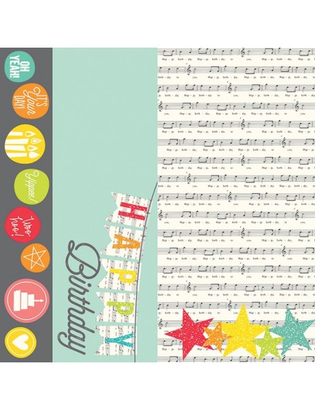 Simple Stories Let's Party, 2x12", 4x12", 6x12" Elementos