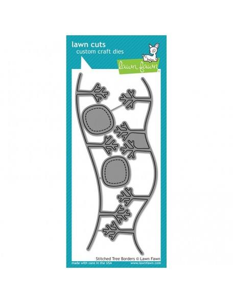 Lawn Fawn Stitched Tree Cuts Custom Craft Border Die	