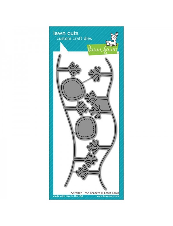 Lawn Fawn Stitched Tree Cuts Custom Craft Border Die	