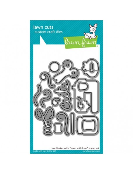 Lawn Fawn Cuts Custom Craft Die, Sewn With Love