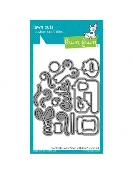 Lawn Fawn Cuts Custom Craft Die, Sewn With Love