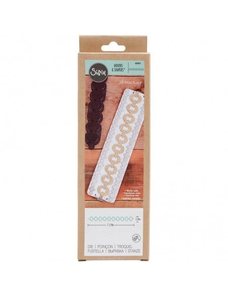 Sizzix Movers & Shapers Magnetic Die By Jill MacKay Cable Chain Leather Bracelet
